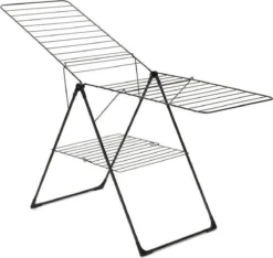 Brabantia Droogrek Inklapbaar T Model - Met Wasknijpertasje - 20 M - Matt Black -Schoonmaakmiddelen 1200x1137 2