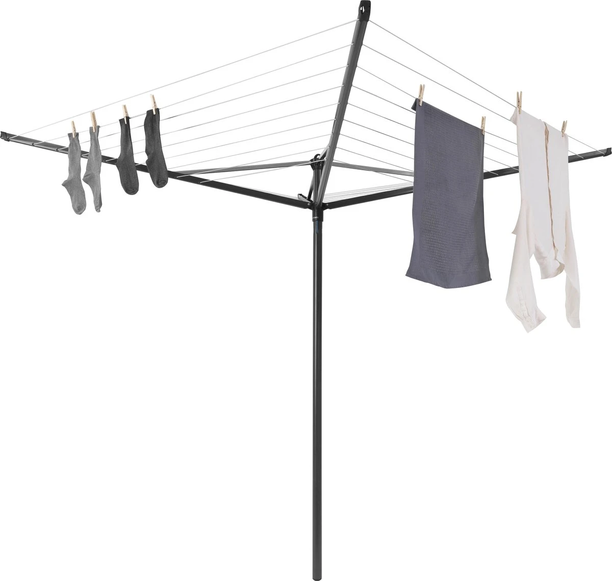 Brabantia Topspinner Droogmolen Met Grondanker - 50 M - Anthracite 2 Brabantia Topspinner Droogmolen Met Grondanker - 50 M - Anthracite - Afbeelding 2