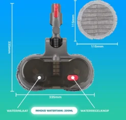 Elektrische Mop Dweil Voor Dyson Steelstofzuiger - Dweilsysteem Voor V7 / V8 / V10 / V11 Series - Vloerwisser - Vloermop -Schoonmaakmiddelen 1200x1141 3