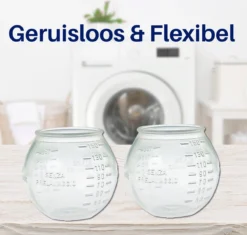 Waspakket - 6 Drogerballen - 2 Wasbollen - Maatschepje - Wasdoekje - Doseerbol - Wasbol - Doseerbollen -Schoonmaakmiddelen 1200x1143