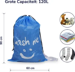 Wonair - Grote Waszak - 60x90cm - Hemelsblauw - Met Trekkoord En Draagband 13 Wonair - Grote Waszak - 60x90cm - Hemelsblauw - Met Trekkoord En Draagband -Schoonmaakmiddelen 1200x1147 1