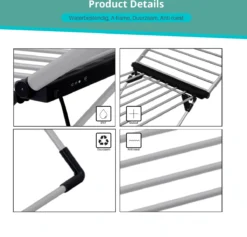 Oxyze® Elektrisch Droogrek - Instelbare Droogtijd En Temperatuur - Verwarmd Wasrek - Elektrische Droogrek - Verwarmde Droogrekken - Wasrek - Droogrek Elektrisch -Schoonmaakmiddelen 1200x1153 8