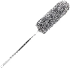 Fain® Plumeau Met Telescoopsteel – Grijs – 80 Tot 240 Cm - Uitschuifbaar – Wasbaar - Flexibel 360° Draaibaar – Duster - Microvezel Ragebol -Schoonmaakmiddelen 1200x1163 7