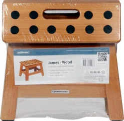 PUHLMANN - Inklapbare Kruk, JAMES, Hout, 23 Cm Hoog, Max 150 Kilo -Schoonmaakmiddelen 1200x1164 11