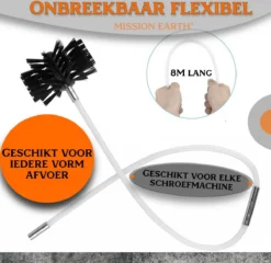 Schoorsteenveegset - 8 Meter - 2 Borstelkoppen - Professioneel - Schoorsteen Borstel - Veegkit - Haardset Voor Houtkachel - Flexibel - Schoorsteenveger - Pelletkachel Accessoires - Schoorsteen Reiniger - Geschikt Voor Boormachines -Schoonmaakmiddelen 1200x1167 10