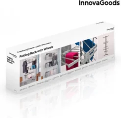 Innovagoods OPVOUWBARE WASDROGER MET WIELTJES 18 STANGEN - Wasrek - Waslijn - Droogtoren - Waslijn Uittrekbaar - Wasrek Inklapbaar - Drooglijn - Droogrek -Schoonmaakmiddelen 1200x1173 3