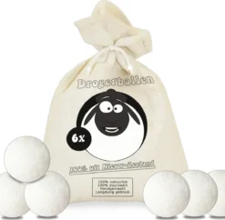 Merkloos Drogerballen Wol XL 6 Stuks - Duurzaam - Wasverzachter - Drogerbollen - Wasdrogerballen - Wasbollen