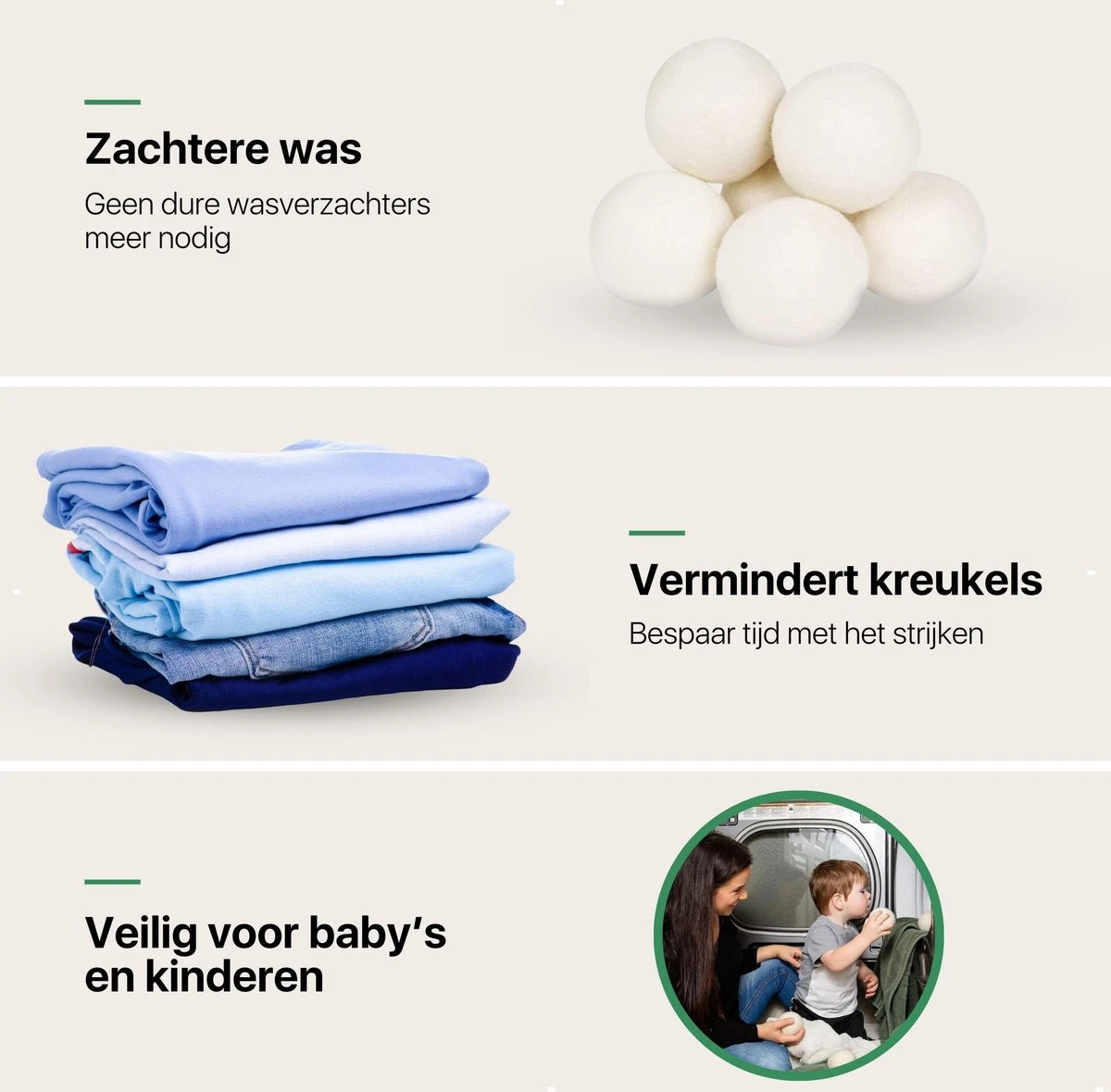 Tenify 6 XL Drogerballen + Extra Lavendel Olie - Wasbollen - Duurzaam - Schaapswol - Wasverzachter - Wasdrogerballen - Herbruikbare Droogballen - Energie Besparen 6 Tenify 6 XL Drogerballen + Extra Lavendel Olie - Wasbollen - Duurzaam - Schaapswol - Wasverzachter - Wasdrogerballen - Herbruikbare Droogballen - Energie Besparen - Afbeelding 6