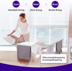 Ce.Goods Elektrisch Droogrek - Verwarmd Wasrek - Droogrek Elektrisch - Inklapbaar Droogrek - Snel Drogend Wasrek 14 Ce.Goods Elektrisch Droogrek - Verwarmd Wasrek - Droogrek Elektrisch - Inklapbaar Droogrek - Snel Drogend Wasrek -Schoonmaakmiddelen 1200x1184 15