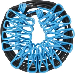 PROPLUS Pro Plus Waslijn - Elastisch - Incl. 12 Wasknijpers - Zwart / Blauw -Schoonmaakmiddelen 1200x1188 21