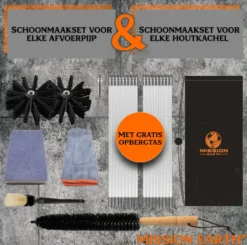 Schoorsteenveegset - 8 Meter - 2 Borstelkoppen - Professioneel - Schoorsteen Borstel - Veegkit - Haardset Voor Houtkachel - Flexibel - Schoorsteenveger - Pelletkachel Accessoires - Schoorsteen Reiniger - Geschikt Voor Boormachines -Schoonmaakmiddelen 1200x1189 12