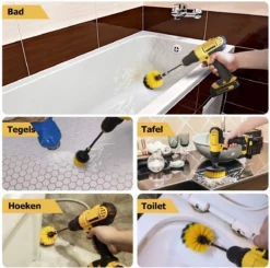 ESSIBLE Schrobborstel - Polypropyleen - Borstel Boormachine - Schrobborstel - Schuurborstel - Automatische Reiniging - 3 Delige Borstelset Voor Boormachine -Schoonmaakmiddelen 1200x1190 10