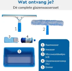 KT CLEANING - Raamwisser - Ramen Wassen Set Met Emmer - Ramen Wassen - Raamtrekker - Microvezeldoekjes -Schoonmaakmiddelen 1200x1190 13
