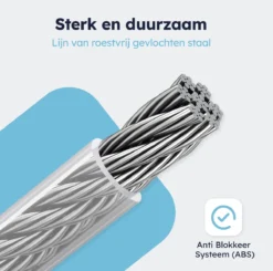 ENISTO® Waslijn - Uittrekbare Waslijn - Alternatief Droogrek - Waslijndraad Uittrekbaar - Roldrooglijn - Wasdraad - Ruimtebesparend - Zwart - Dubbele Lijn - 8,4 Meter (2 X 4,2 Meter) - Met Of Zonder Boren -Schoonmaakmiddelen 1200x1192 11