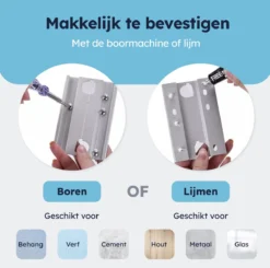 ENISTO® Waslijn - Uittrekbare Waslijn - Alternatief Droogrek - Waslijndraad Uittrekbaar - Roldrooglijn - Wasdraad - Ruimtebesparend - Zwart - Dubbele Lijn - 8,4 Meter (2 X 4,2 Meter) - Met Of Zonder Boren -Schoonmaakmiddelen 1200x1192 12
