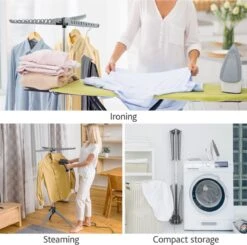 Artmoon Cedar - Stevig Ruimtebesparend Inklapbaar Droogrek - Opvouwbaar Staand Wasdroogrek - Was Droger Rek Toren - Kleding Wasrek Hangrek Voor 63 Kleding Hangers - Droogtoren 2 Volle Wastrommels - Voor Badkamer/Balkon/Binnen/Buiten - Opklapbaar -Schoonmaakmiddelen 1200x1192 44