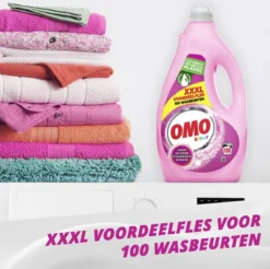 Omo Vloeibaar Wasmiddel Kleur - 100 Wasbeurten - Grootverpakking -Schoonmaakmiddelen 1200x1194