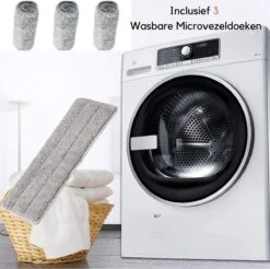 W&Z® Spray Mop - Schoonmaak Dweilsysteem - Vloerwisser Met Spray Functie - Vloertrekker Met Steel - Vloerreiniger - Wit -Schoonmaakmiddelen 1200x1194 8