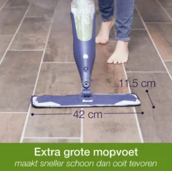 Bona Premium Spray Mop - Alles-in-1 Dweilsysteem - Vloerwisser Inclusief Harde Vloer, Tegel/ Laminaat Reiniger & Microvezel Reinigingspad - Streeploos - Sneldrogend -Schoonmaakmiddelen 1200x1195 16