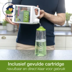 Bona Premium Spray Mop - Alles-in-1 Dweilsysteem - Vloerwisser Inclusief Harde Vloer, Tegel/ Laminaat Reiniger & Microvezel Reinigingspad - Streeploos - Sneldrogend -Schoonmaakmiddelen 1200x1195 22