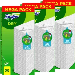 Swiffer Vloerreiniger - Droge Vloerdoekjes - Navullingen - Vangt En Houdt Stof Vast - Voordeelverpakking 3 X 68 Stuks