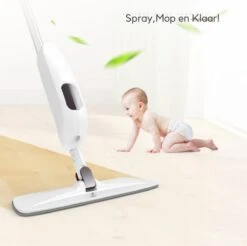 W&Z® Spray Mop - Schoonmaak Dweilsysteem - Vloerwisser Met Spray Functie - Vloertrekker Met Steel - Vloerreiniger - Wit -Schoonmaakmiddelen 1200x1197 20
