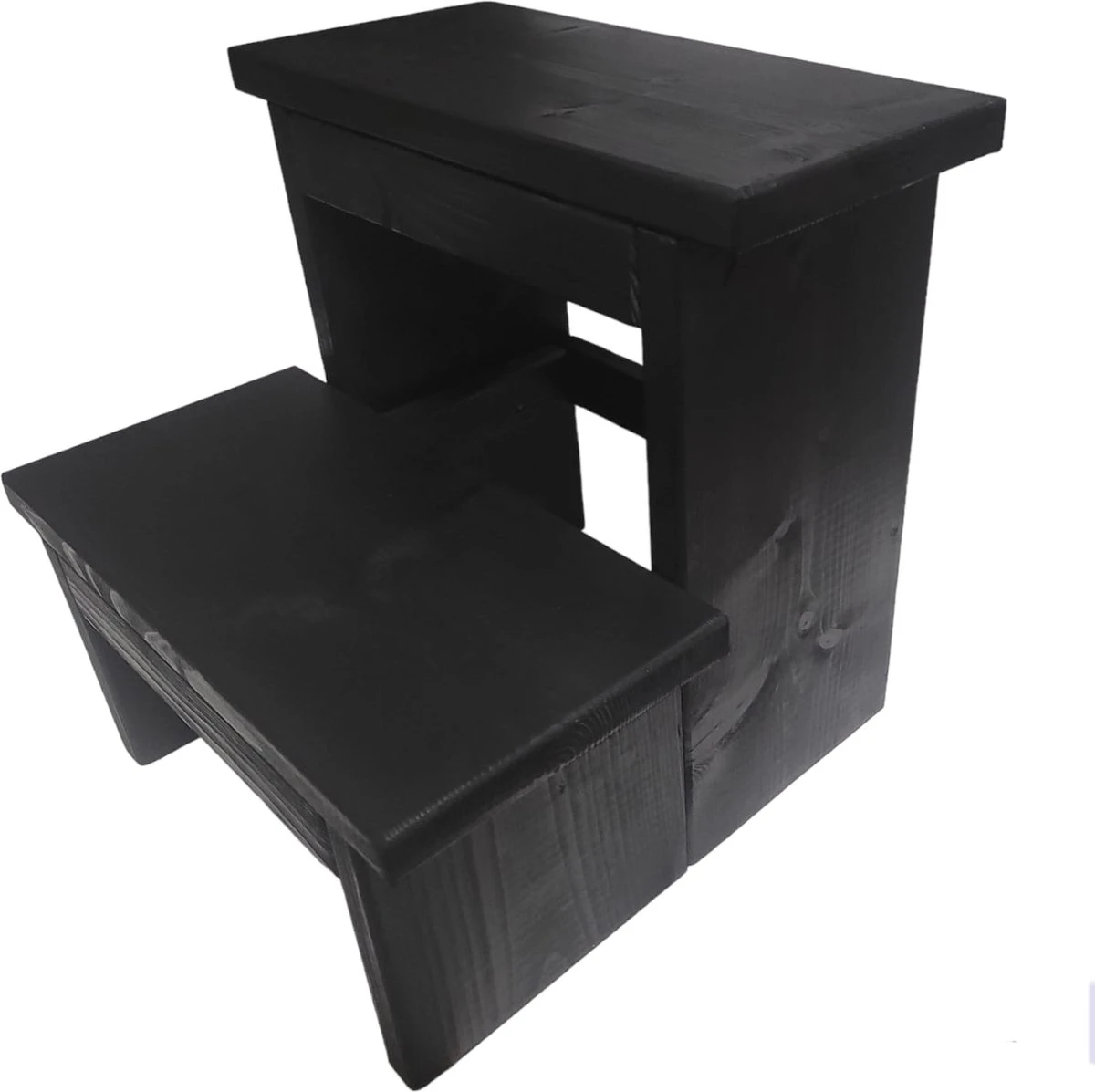 KEUKENTRAPJE-STEIGERHOUT-ZWART 2 KEUKENTRAPJE-STEIGERHOUT-ZWART - Afbeelding 2