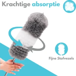 VAIVE Plumeau Uitschuifbaar - Stoffer - Duster - Ragebol Met Telescoopsteel -Schoonmaakmiddelen 1200x1198 35