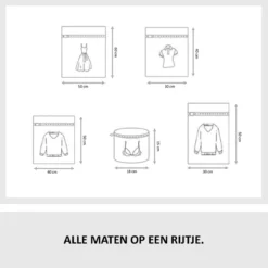 Merkloos Waszakken | Set Van 5 Waszakjes Met Rits - Waszak - Wasnet - Kledingzakjes - BH Was Zakjes - Laundry Bag Set Voor Ondergoed - Kleding - Delicaat Wasgoed - Wasmachine Zakjes - Wasgoed -Schoonmaakmiddelen 1200x1199 40