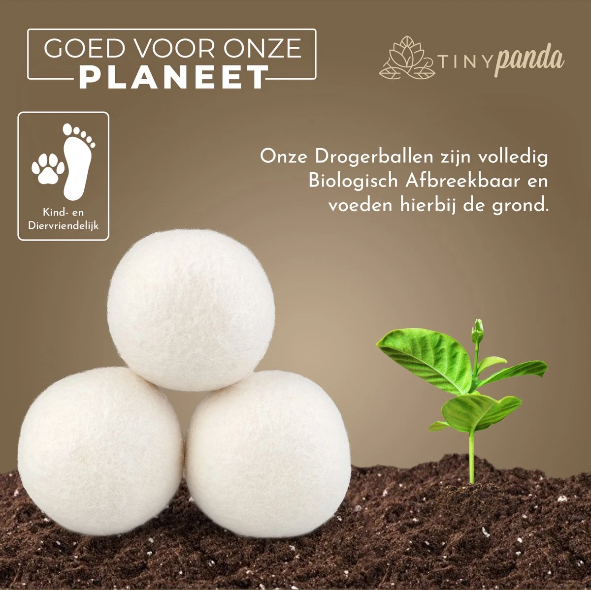 Merkloos Droger Ballen XL 8 Stuks – Zero Waste Dryer Balls - Duurzaam – Wasverzachter – Herbruikbare Drogerballen – Droogt De Was Sneller – Tiny Panda 3 Merkloos Droger Ballen XL 8 Stuks – Zero Waste Dryer Balls - Duurzaam – Wasverzachter – Herbruikbare Drogerballen – Droogt De Was Sneller – Tiny Panda - Afbeelding 3