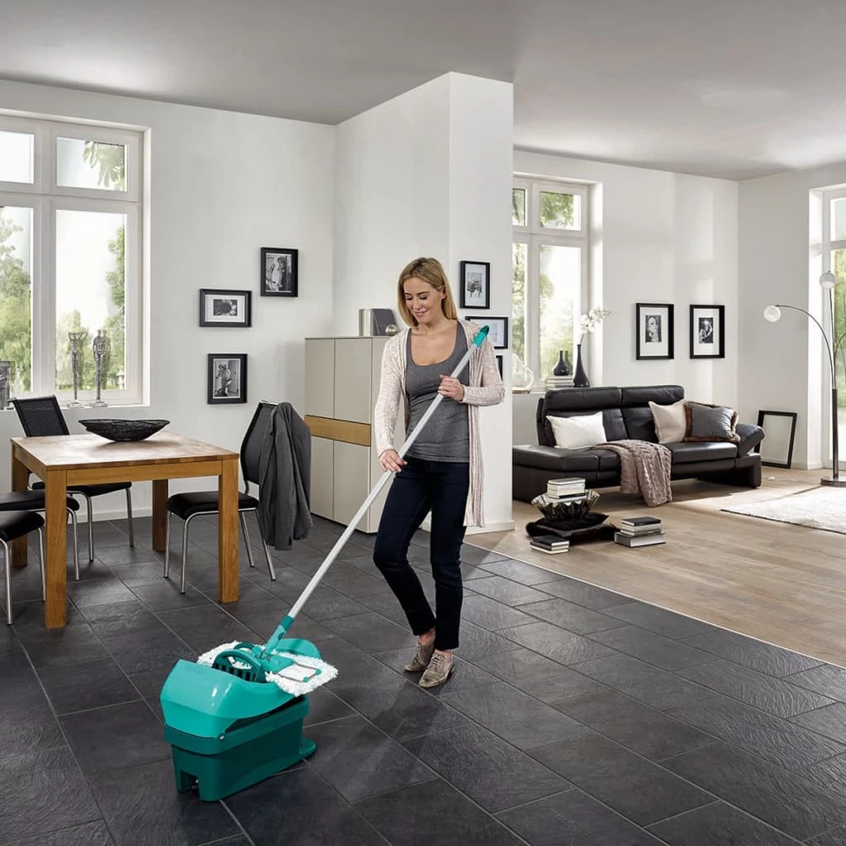 Leifheit Profi Vloerwisser Xl - Compleet Systeem Met Wieltjes Micro Duo - 42 Cm Wisbreedte 13 Leifheit Profi Vloerwisser Xl - Compleet Systeem Met Wieltjes Micro Duo - 42 Cm Wisbreedte - Afbeelding 13