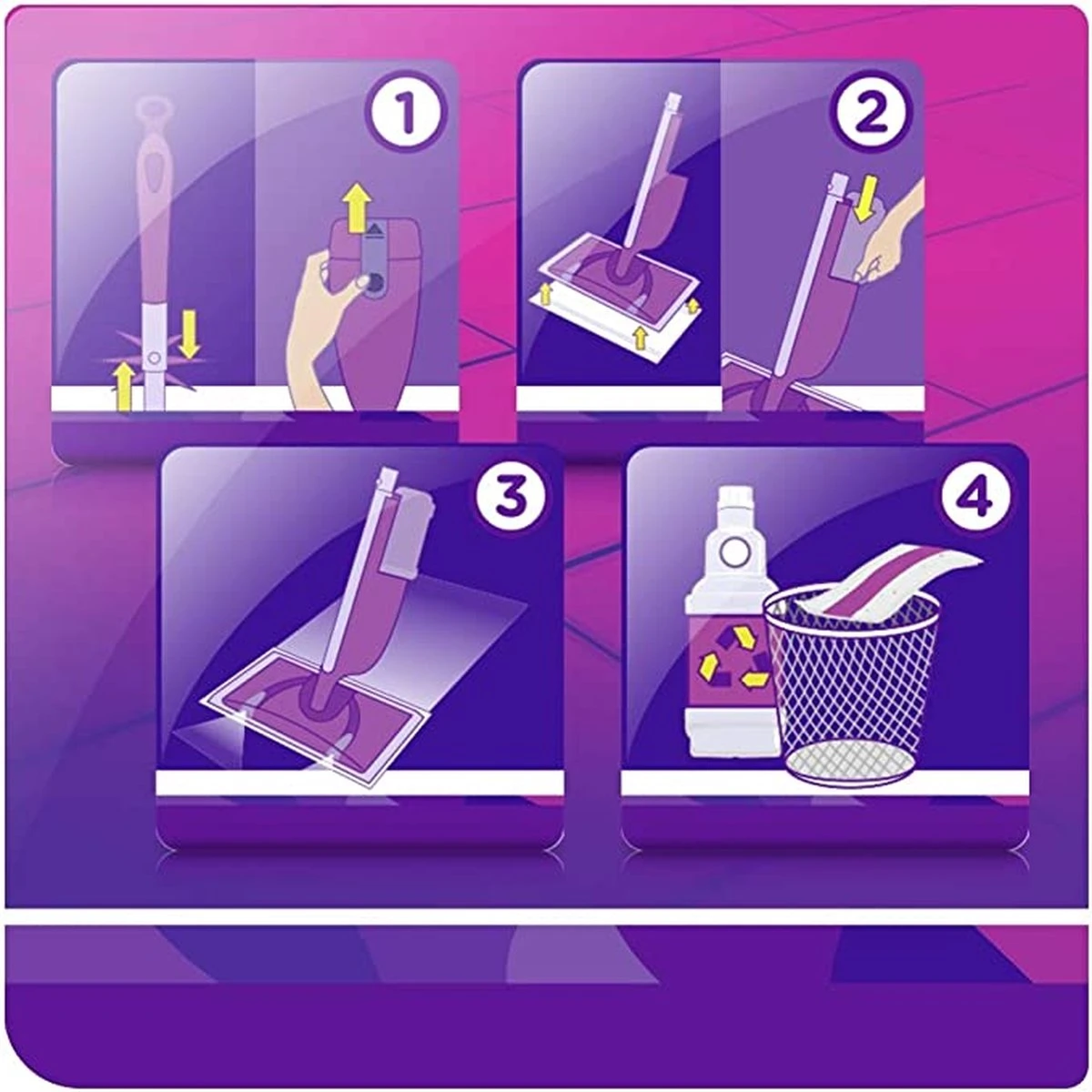 Swiffer WetJet Dweilsysteem Reinigingsdoekjes - Voordeelverpakking 2 X 10 Navullingen 3 Swiffer WetJet Dweilsysteem Reinigingsdoekjes - Voordeelverpakking 2 X 10 Navullingen - Afbeelding 3