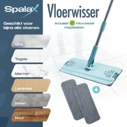 Spalax Vloerwisser - Dweil - Mop Set - Badkamer - Dweilsysteem - Dweilset - Vloerreiniger -Schoonmaakmiddelen 1200x1200 1198