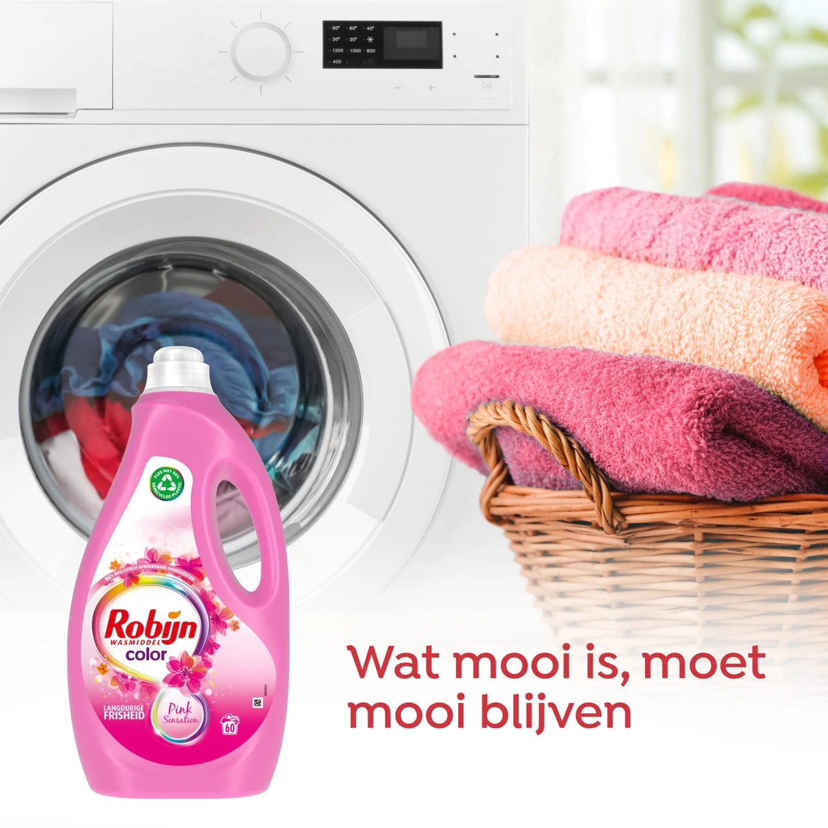 Robijn Color Pink Sensation Vloeibaar Wasmiddel 60 Wasbeurten 7 Robijn Color Pink Sensation Vloeibaar Wasmiddel 60 Wasbeurten - Afbeelding 7