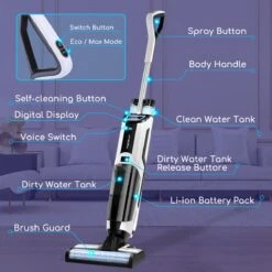 Aigostar 3 In 1 Vloerreiniger - Stofzuiger En Dweilen In 1 - Steelstofzuiger Met Dweilfunctie - Dweilapparaat Draadloos - Whale 33ZDR 16 Aigostar 3 In 1 Vloerreiniger - Stofzuiger En Dweilen In 1 - Steelstofzuiger Met Dweilfunctie - Dweilapparaat Draadloos - Whale 33ZDR -Schoonmaakmiddelen 1200x1200 1305