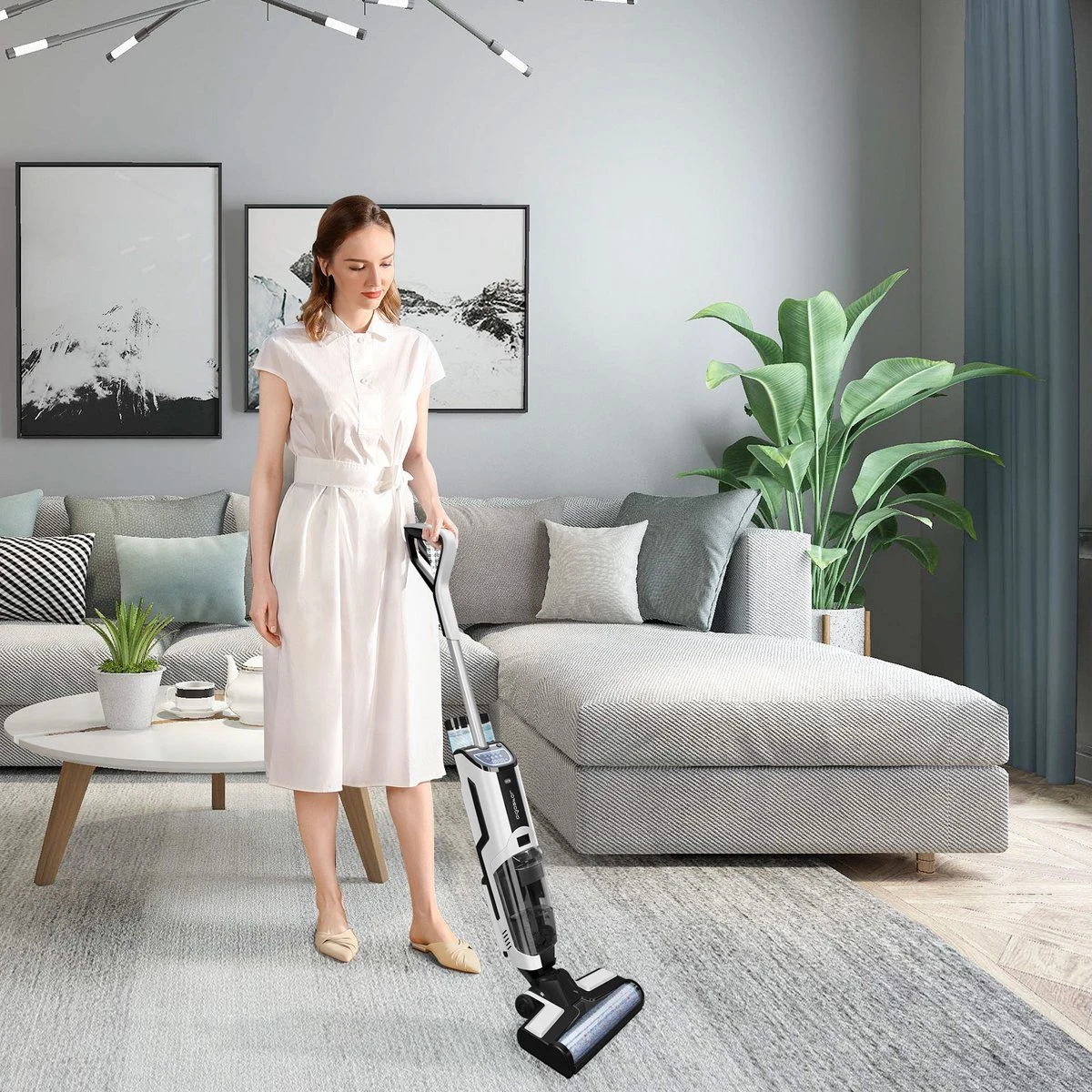 Aigostar 3 In 1 Vloerreiniger - Stofzuiger En Dweilen In 1 - Steelstofzuiger Met Dweilfunctie - Dweilapparaat Draadloos - Whale 33ZDR 7 Aigostar 3 In 1 Vloerreiniger - Stofzuiger En Dweilen In 1 - Steelstofzuiger Met Dweilfunctie - Dweilapparaat Draadloos - Whale 33ZDR - Afbeelding 7