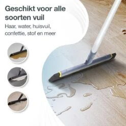 Merkloos Vloertrekker Met Steel - Perfect. Voor Vloer & Raam - Verstelbare Lengte - 180 Graden Draaibaar - Douchewisser - Vloerwisser - Verwijderbare Handgreep-130 Cm -Schoonmaakmiddelen 1200x1200 1363