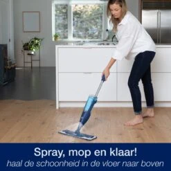 Bona Premium Spray Mop - Alles-in-1 Dweilsysteem - Vloerwisser Inclusief Houten Vloer Reiniger & Microvezel Reinigingspad - Streeploos - Sneldrogend -Schoonmaakmiddelen 1200x1200 1448