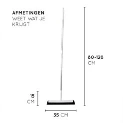 Amenzo® Vloertrekker Met Steel - Vloerwisser - 35 Cm + 120 Cm Steel - Uitschuifbare Aluminium Steel - Badkamer – Trekker - Vloerwisser Wit – Watertrekker -Schoonmaakmiddelen 1200x1200 1486