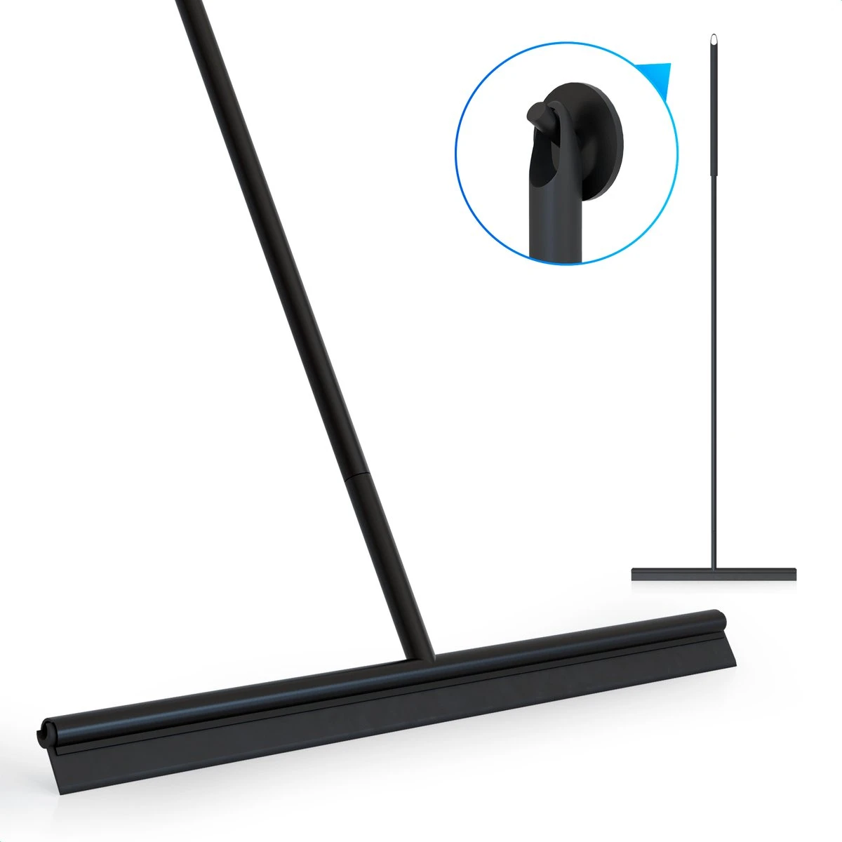 Avalo Vloertrekker Met Steel - Luxe Vloerwisser - Aluminium Water Trekker - Douche Wisser - Badkamer - Zwart - 136x40 CM 1 Avalo Vloertrekker Met Steel - Luxe Vloerwisser - Aluminium Water Trekker - Douche Wisser - Badkamer - Zwart - 136x40 CM