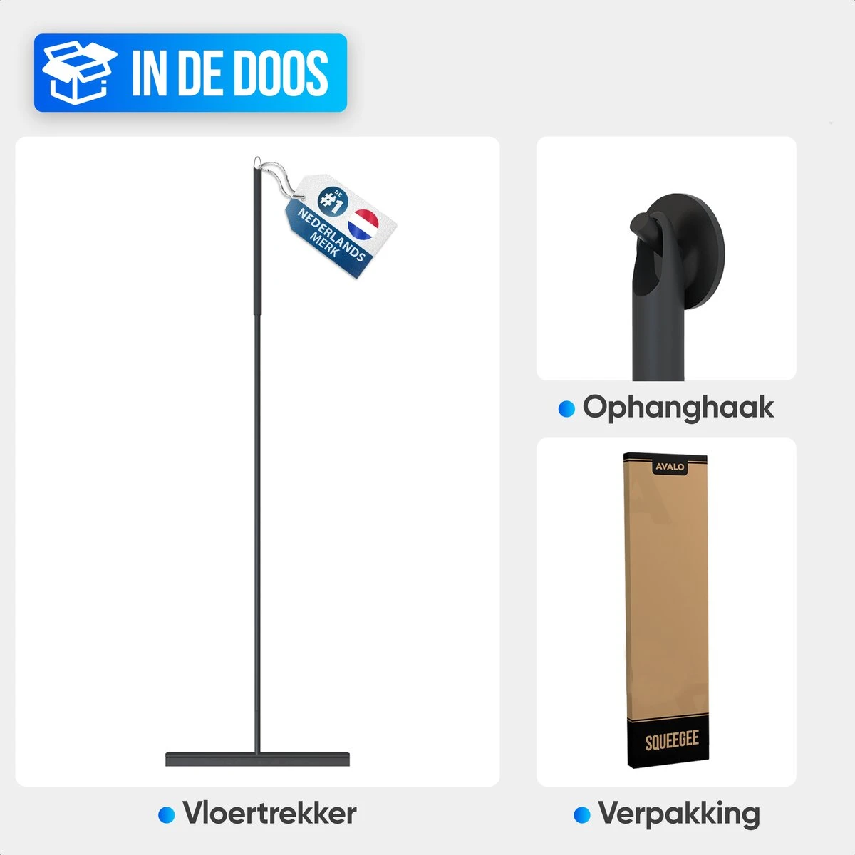 Avalo Vloertrekker Met Steel - Luxe Vloerwisser - Aluminium Water Trekker - Douche Wisser - Badkamer - Zwart - 136x40 CM 9 Avalo Vloertrekker Met Steel - Luxe Vloerwisser - Aluminium Water Trekker - Douche Wisser - Badkamer - Zwart - 136x40 CM - Afbeelding 9