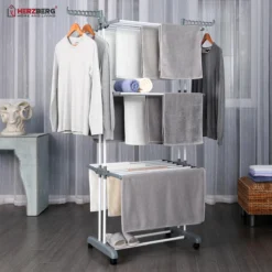 Herzberg HG-8034GRY Droogrek - Inclusief Wielen - Grijs -Schoonmaakmiddelen 1200x1200 1662