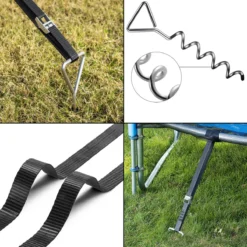 Monzana Grondankers 4 Stuks 42,5cm – Met 4 Spanbanden - RVS -Schoonmaakmiddelen 1200x1200 1696