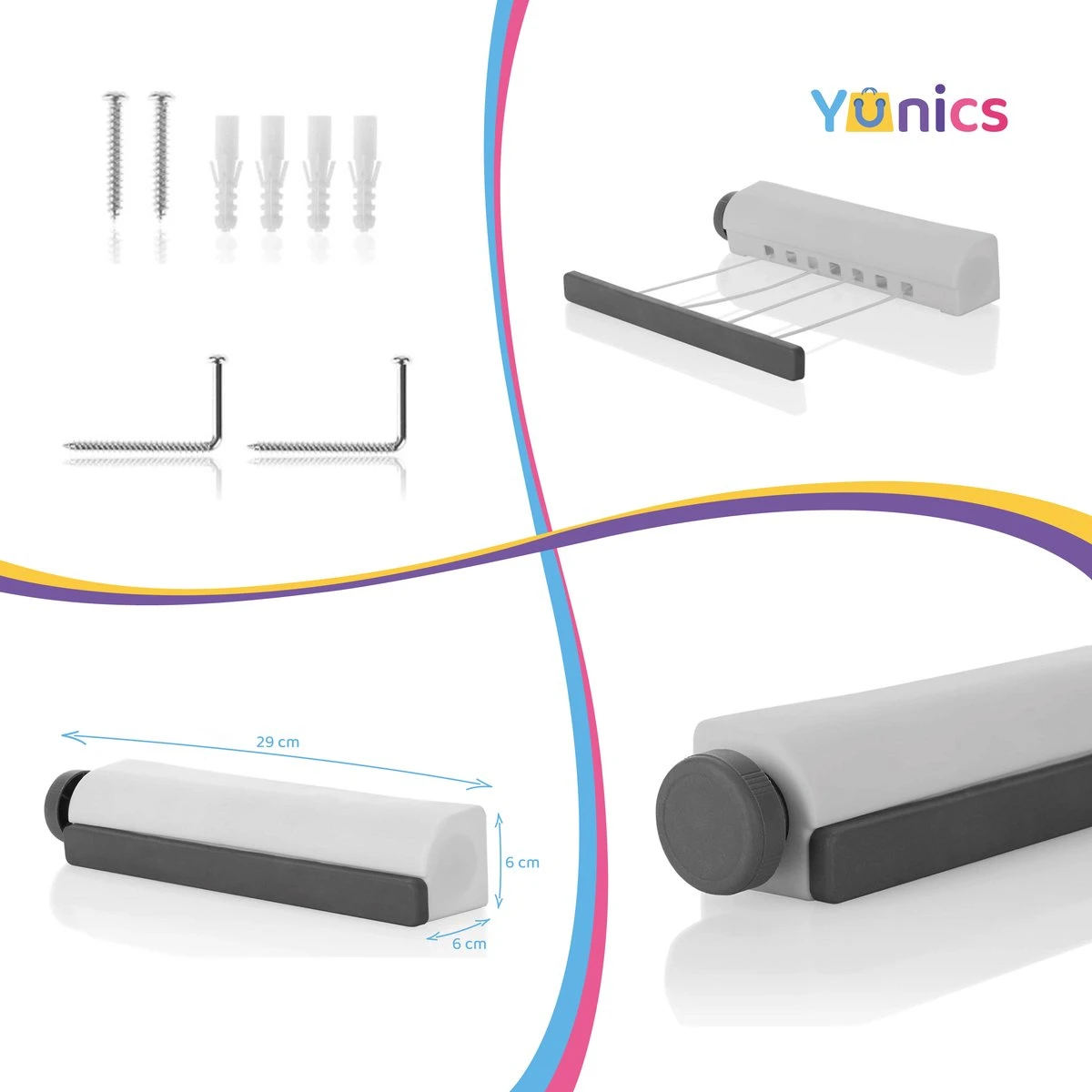 YUNICS Waslijn - Waslijn Uittrekbaar - 14 Meter - Waslijndraad - Wasdraad - Roldrooglijn -Drooglijn Uittrekbaar - Waslijndraad Binnen - Waslijndraad Buiten - Waslijn Camping - Drooglijn Uittrekbaar 4 YUNICS Waslijn - Waslijn Uittrekbaar - 14 Meter - Waslijndraad - Wasdraad - Roldrooglijn -Drooglijn Uittrekbaar - Waslijndraad Binnen - Waslijndraad Buiten - Waslijn Camping - Drooglijn Uittrekbaar - Afbeelding 4