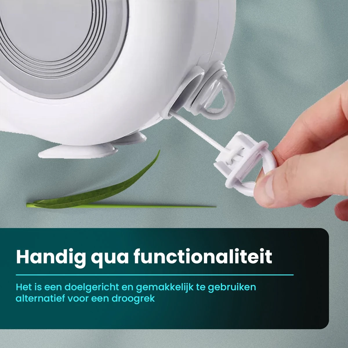 Waslijn Uittrekbaar - 26 Meter Drooglengte - 2x Waslijndraad Voor Binnen & Buiten - Wasdraad - Roldrooglijn - Alternatief Voor Wasrek / Droogrek / Wanddroogrek - Drooglijn Oprolbaar 5 Waslijn Uittrekbaar - 26 Meter Drooglengte - 2x Waslijndraad Voor Binnen & Buiten - Wasdraad - Roldrooglijn - Alternatief Voor Wasrek / Droogrek / Wanddroogrek - Drooglijn Oprolbaar - Afbeelding 5