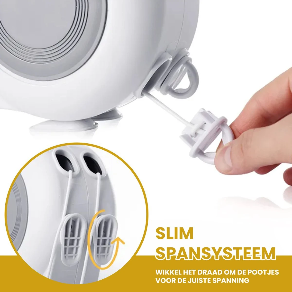 Samillion Duurzame Waslijn Uittrekbaar 2x13 Meter - Gratis Wasknijpers - Waslijndraad - Roldrooglijn - Drooglijn Oprolbaar - Automatische Waslijn - Wanddroogrek - Wanddroogrek - Droogrek 2 Samillion Duurzame Waslijn Uittrekbaar 2x13 Meter - Gratis Wasknijpers - Waslijndraad - Roldrooglijn - Drooglijn Oprolbaar - Automatische Waslijn - Wanddroogrek - Wanddroogrek - Droogrek - Afbeelding 2