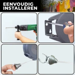 Prezza Waslijn Uittrekbaar - Waslijndraad - 12 Meter - Wasdraad - Uittrekbare Waslijn - Roldrooglijn -Schoonmaakmiddelen 1200x1200 1800