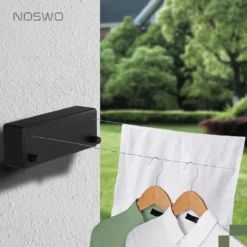 Noswo Waslijn Uittrekbaar - Binnen En Buiten - 8.4m - Roldrooglijn - Waslijndraad - Wasdraad - Drooglijn - Zwart -Schoonmaakmiddelen 1200x1200 1803