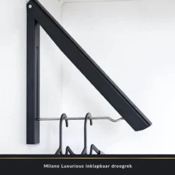Milano Luxurious Inklapbaar Droogrek – Wasrek Hangend – Wasrek Inklapbaar – Wandmontage Kledingrek – Stevige Kledinghaak Inklapbaar – Wanddroogrek – Inklapbaar Droogrek – Zwart – 40.5 X 33 X 31 Cm -Schoonmaakmiddelen 1200x1200 1857