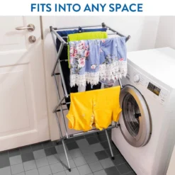 Stevig Telescopisch Droogrek - Staand Kleding Wasdroogrek - Wasrek Droogtoren - Voor 1 Volle Wastrommel - Opklapbaar -Schoonmaakmiddelen 1200x1200 1903